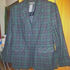 Sag Harbor NWT Plaid Wool Blazer 6 Petite